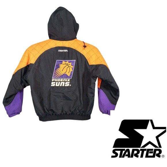 Vintage Starter Phoenix‎ Suns Puffer Jacket Mens Large NBABasketball 1990s